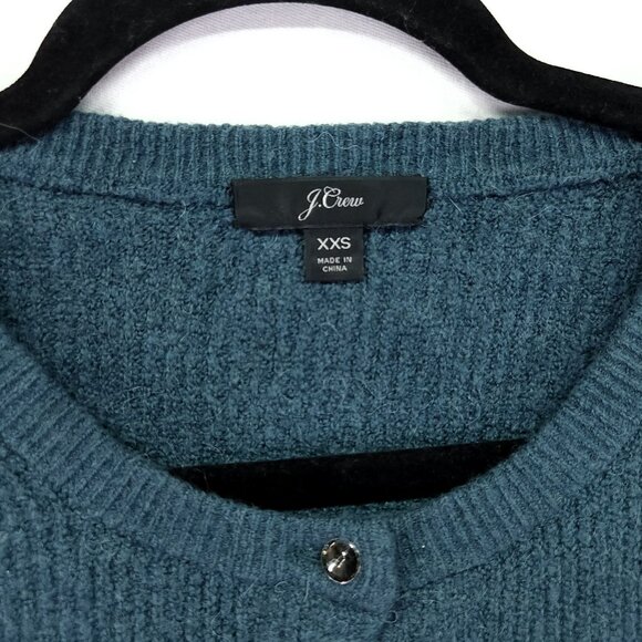 J Crew Cardigan Sweater Womens XXS Wool Alpaca Button Front Ribbed - Picture 6 of 8